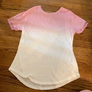 Pink and white small s supply tshirt